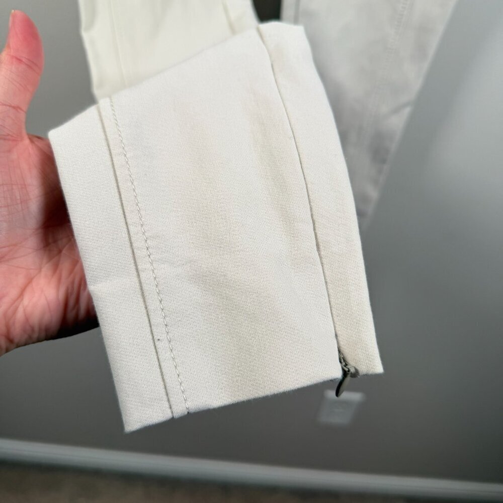 MM Lafleur Curie Pants Size 0P Beige Bone Power Stretch Work Office Career - Picture 6 of 10